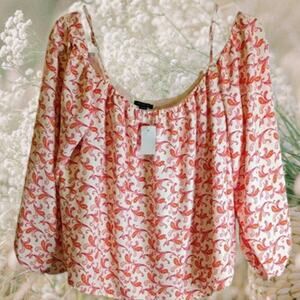 Ann Taylor medium NWT 3/4 sleeve has straps can be cold shoulder sleeves blouse